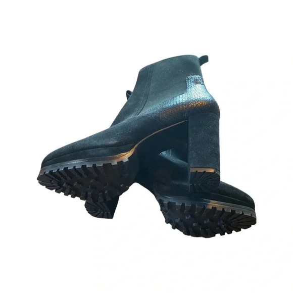 All Saints Sahara Snakeskin Embossed Suede Bootie Size 11 - Picture 8 of 11